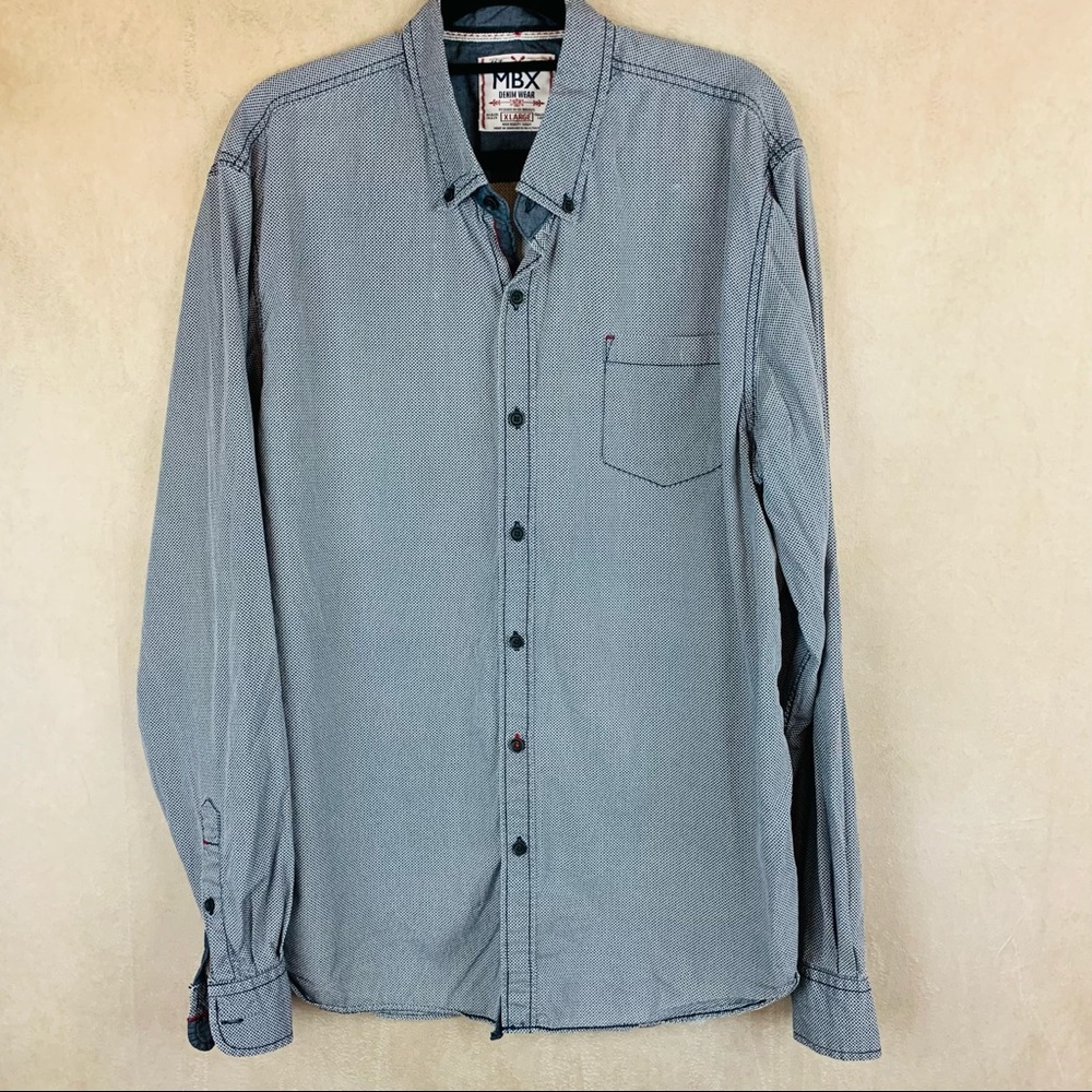 MBX | Button Up Shirt | Men’s XL | Blue